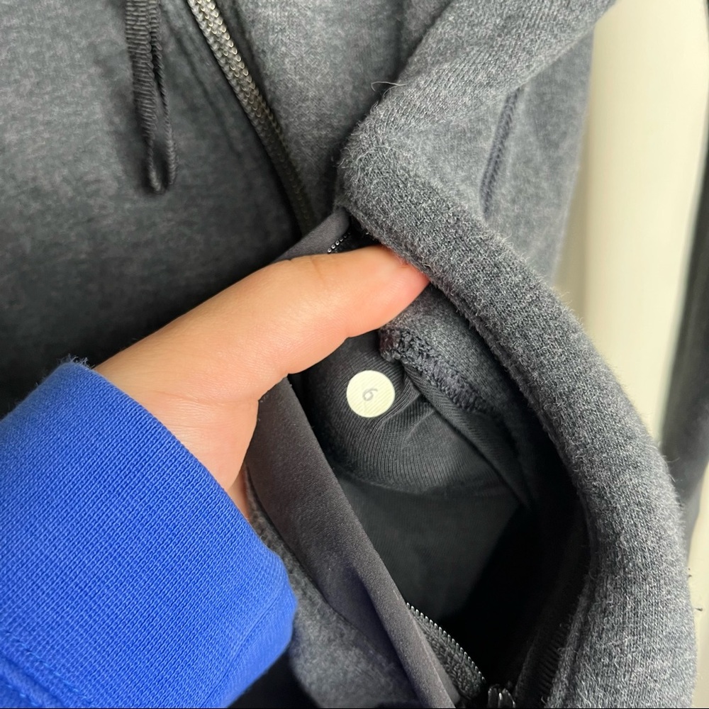 Lululemon En Route Heathered Black Zip Up High Collar Jacket Size 6 - Picture 9 of 11